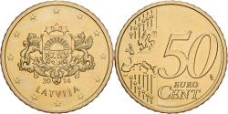 World Coins - Latvia, 50 Euro Cent, 2014, Stuttgart, Brass, , KM:155
