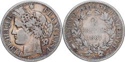 World Coins - France, 2 Francs, Cérès, 1887, Paris, Silver, , Gadoury:530a