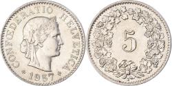 World Coins - Coin, Switzerland, 5 Rappen, 1957