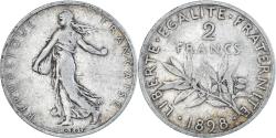 World Coins - Coin, France, Semeuse, 2 Francs, 1898, Paris, , Silver, KM:845.1