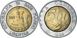 World Coins - Coin, San Marino, 500 Lire, 1991, Rome, , Bi-Metallic, KM:269