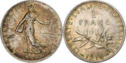 World Coins - France, 1 Franc, Semeuse, 1918, Silver, , Gadoury:467, KM:844