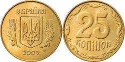 World Coins - Coin, Ukraine, 25 Kopiyok, 2009, Kyiv, , Aluminum-Bronze, KM:2.1b