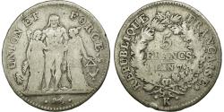 World Coins - Coin, France, Union et Force, 5 Francs, 1798, Bordeaux, , Silver