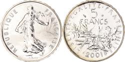 World Coins - Coin, France, Semeuse, 5 Francs, 2001, Paris, BU, , Nickel Clad