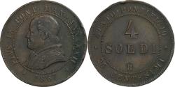 World Coins - Papal States, Pius IX, 4 Soldi, 1867, Rome, Copper, , KM:1374