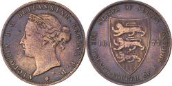 World Coins - Jersey, Victoria, 1/24 Shilling, 1877, Bronze, , KM:7
