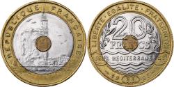 World Coins - France, 20 Francs, Jeux Méditerranéens, 1993, Tri-Metallic,