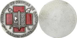 World Coins - France, Medal, Direction du Service de Santé, 1ère Région Militaire, Silvered