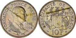 World Coins - Monaco, Rainier III, 10 Francs, 1989, , Nickel-Aluminum-Bronze, KM:162