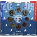 World Coins - France, Coffret 1c. à 2€, BU, 2009, MDP,