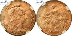 World Coins - Coin, France, Dupuis, 5 Centimes, 1900, Paris, GENI, MS65RD, Bronze, KM:842