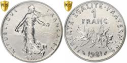 World Coins - France, 1 Franc, Semeuse, 1981, Paris, Nickel, PCGS, , Gadoury:474, KM:925.1