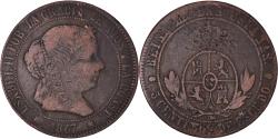 World Coins - Coin, Spain, Isabel II, 5 Centimos, 1867, Barcelona, , Copper, KM:635.1