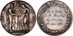 World Coins - France, Medal, Mariage, La Religion les Unit, 1888, Silver, Depaulis,