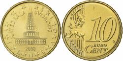 World Coins - Slovenia, 10 Euro Cent, 2008, Utrecht, Copper Plated Steel,
