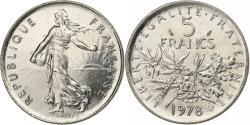World Coins - France, 5 Francs, Semeuse, 1978, Paris, Nickel Clad Copper-Nickel,