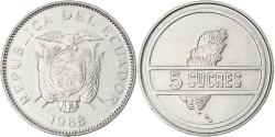 World Coins - Ecuador, 5 Sucres, Cinco, 1988