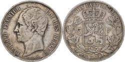 World Coins - Coin, Belgium, Leopold I, 5 Francs, 5 Frank, 1865, Brussels, , Silver