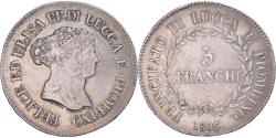 World Coins - Principality of Lucca and Piombino, Felice and Elisa, 5 Franchi, 1805, Florence