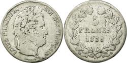 World Coins - Coin, France, Louis-Philippe, 5 Francs, 1835, Strasbourg, , Silver