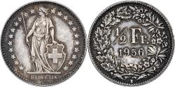World Coins - Switzerland, 1/2 Franc, 1956, Bern, Silver, , KM:23