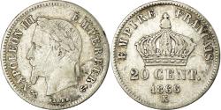 World Coins - Coin, France, Napoleon III, Napoléon III, 20 Centimes, 1866, Bordeaux