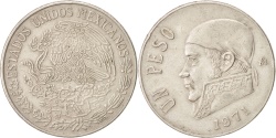 World Coins - Mexico, Peso, 1971, Mexico City, , Copper-nickel, KM:460