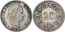 World Coins - Switzerland, 20 Rappen, Libertas, 1887, Bern, Nickel, , KM:29