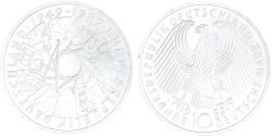 World Coins - Coin, GERMANY - FEDERAL REPUBLIC, 10 Mark, 1989, Karlsruhe, Germany, 40 JAHRE