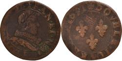 World Coins - Coin, France, Louis XIII, Double tournois, buste juvénile au col fraisé