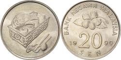 World Coins - Coin, Malaysia, 20 Sen, 1990, , Copper-nickel, KM:52