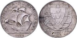 World Coins - Portugal, 2-1/2 Escudos, Caravela, 1951, Lisbon, Silver, , KM:580