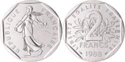 World Coins - Coin, France, Semeuse, 2 Francs, 1988, Monnaie de Paris, série FDC,
