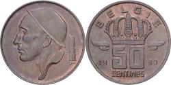 World Coins - Belgium, Baudouin I, 50 Centimes, 1980, Brussels, Bronze, , KM:149.1