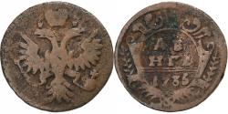 World Coins - Russia, Anna Ivanovna, Denga, 1735, Plashilnaya, Copper, , KM:188