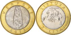 World Coins - Lithuania, 2 Litai, 2013, Verpste, Bi-Metallic, , KM:112