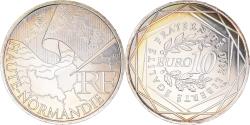 World Coins - France, 10 Euro, Haute Normandie, Euros des régions, 2010, , Silver