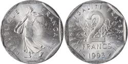 World Coins - Coin, France, Semeuse, 2 Francs, 1993, FDC, , Nickel, KM:942.2