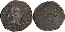 World Coins - France, Henri III, Double Tournois, Paris, Copper, , Gadoury:455