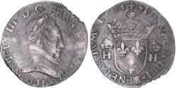 World Coins - Coin, France, Henri III, Teston, 4e type au col plat, 1577, La Rochelle