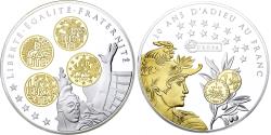 World Coins - France, Medal, 10 ans d'adieu au Franc, Liberté, Égalité, Fraternité