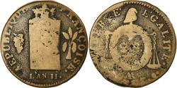 World Coins - Coin, France, 2 sols à la Balance, 1793, Metz, , Bronze