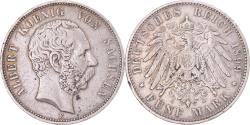World Coins - Coin, German States, SAXONY-ALBERTINE, Albert, 5 Mark, 1899, Muldenhütten