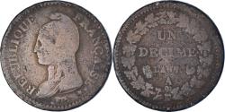 World Coins - Coin, France, Dupré, Decime, AN 7, Paris, , Bronze, KM:644.1