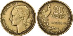 World Coins - France, 20 Francs, Guiraud, 1951, Paris, Aluminum-Bronze,
