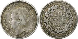 World Coins - Netherlands, Wilhelmina I, 10 Cents, 1928, Silver, , KM:163