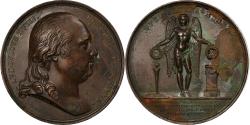 World Coins - France, Medal, Louis XVIII, Politics, Society, War, 1816, Andrieu,