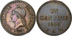 World Coins - France, Centime, Dupré, 1848, Paris, Bronze, , Gadoury:84, KM:754
