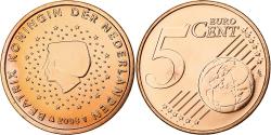 World Coins - Netherlands, Beatrix, 5 Euro Cent, 2008, Utrecht, BU, , Copper Plated